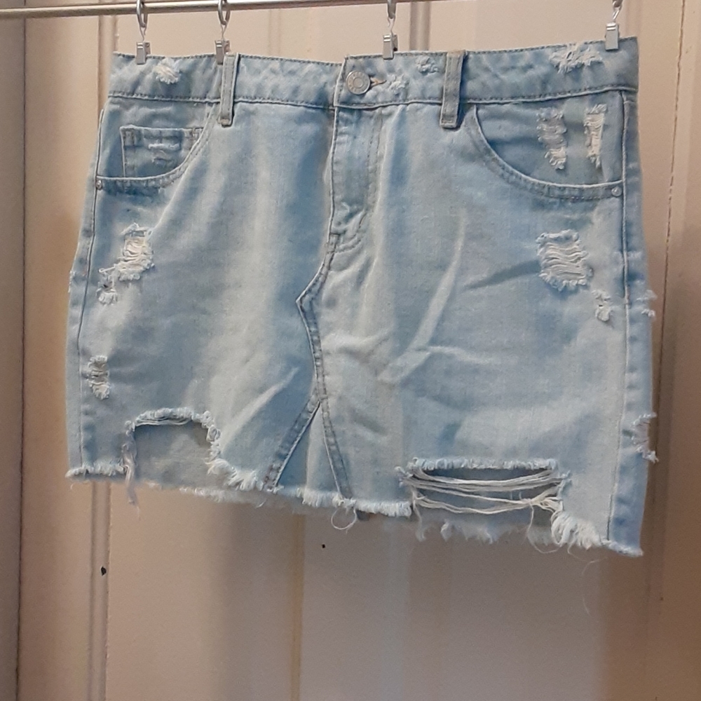 Refuge  Denim mini skirt